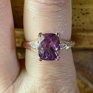 Moroccan Amethyst Sterling Silver Ring Size 9